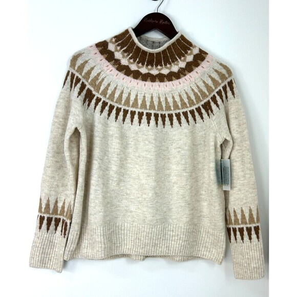 Cece Womens Glamour Melody Antique Beige Mock Neck Sweater Small New With Tag R2 - Picture 5 of 13